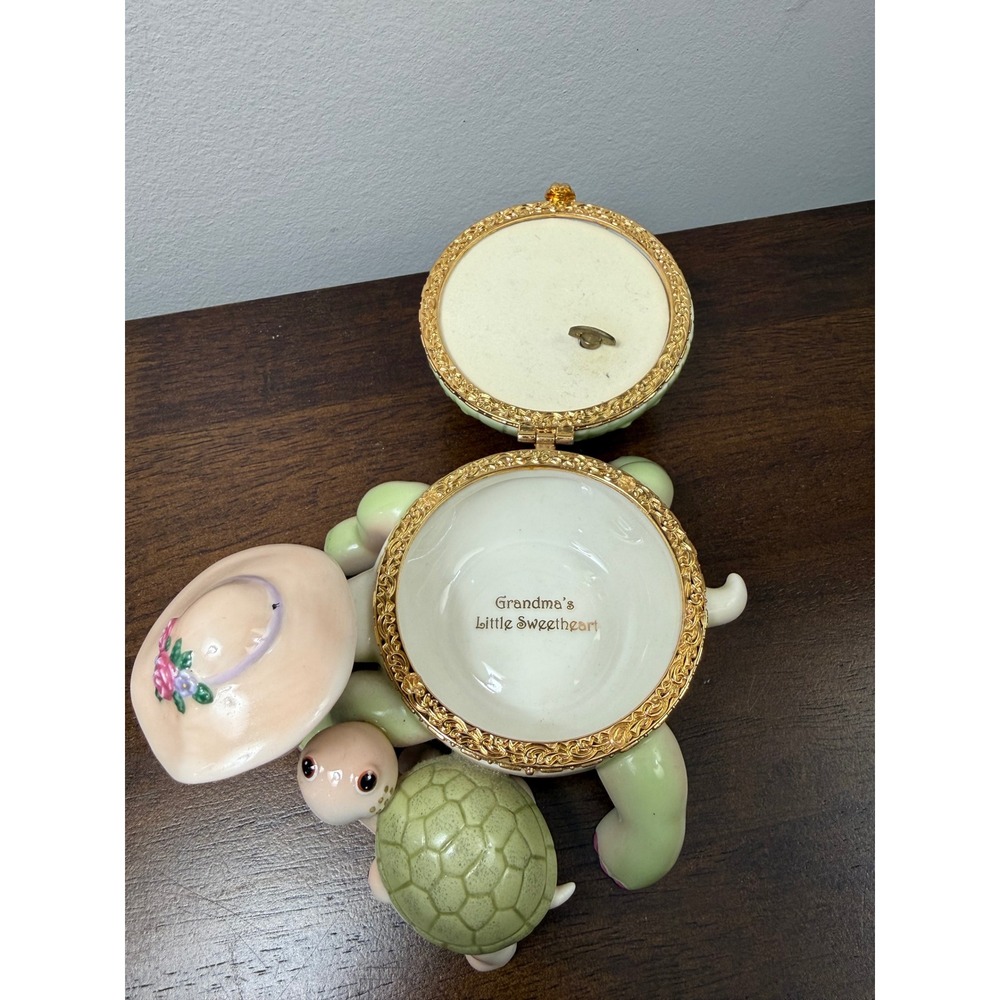 Ardleigh Elliott Grandmas Little Sweetheart Musical Turtle Trinket Box 2008 - Picture 3 of 4
